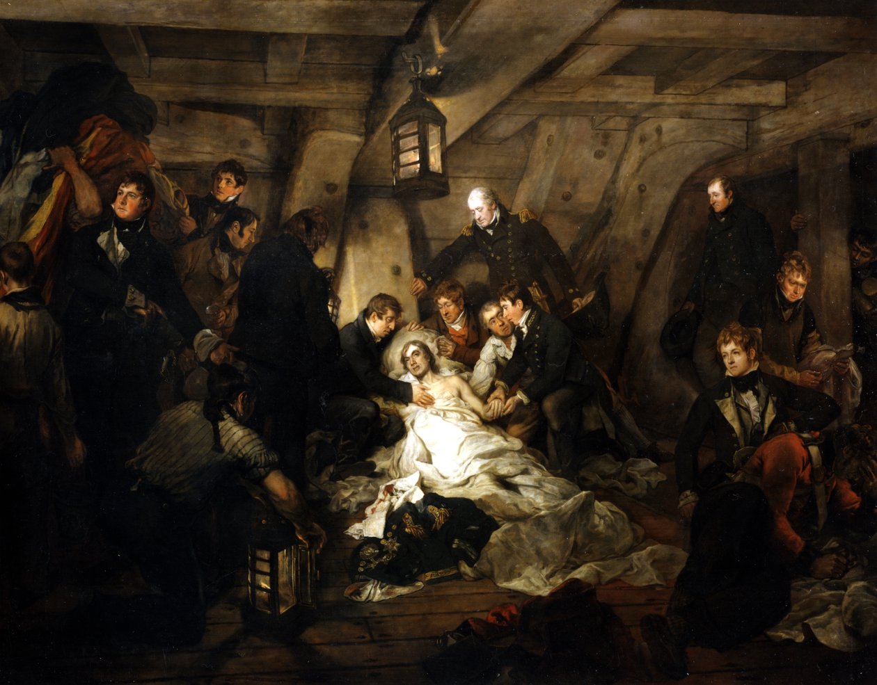 Lord Nelson admirális halála, 1805-1807. alkotó: Arthur William Devis