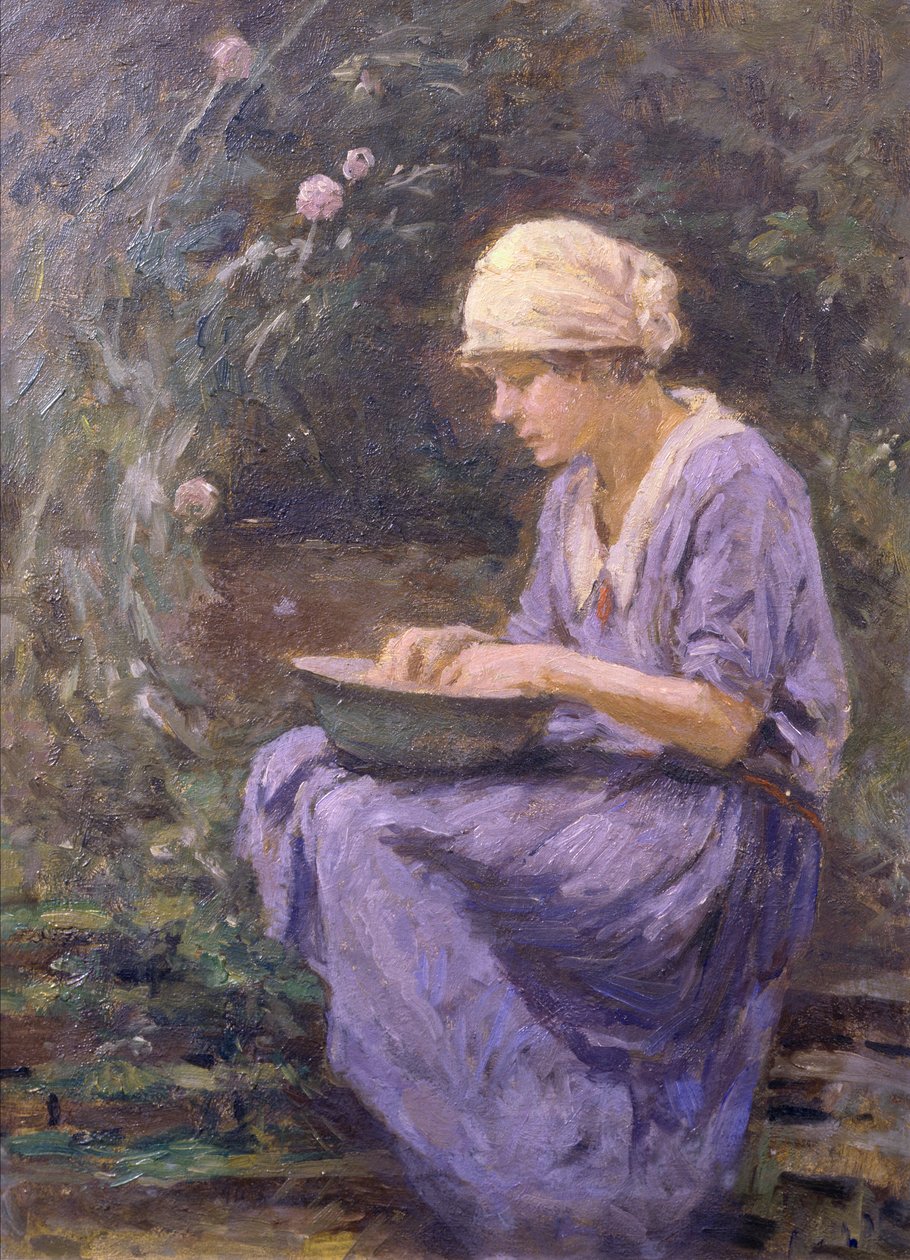 Girl at Work (olaj, vászon) alkotó: Arthur Winter Shaw