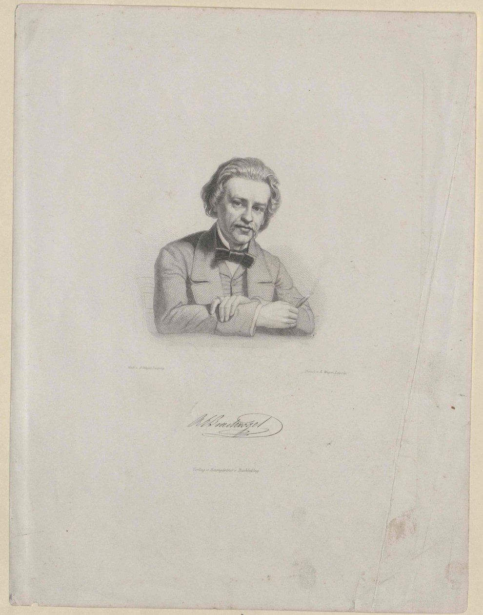 Albert Brachvogel (nyomtatás) alkotó: Artist Unknown