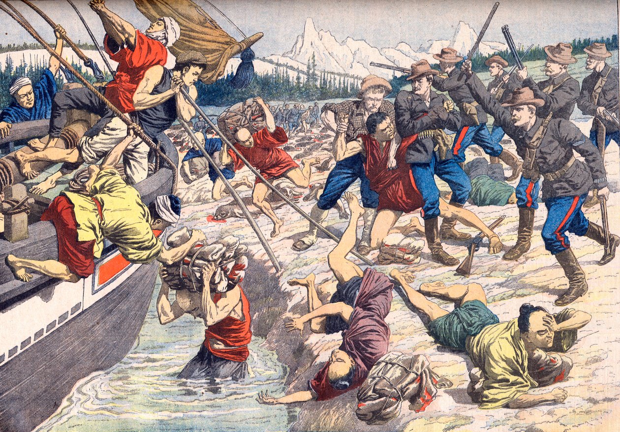 Aleut-szigetek: Véres konfliktus a japánok és az amerikaiak között az Aleut-szigeteken alkotó: Artist Unknown
