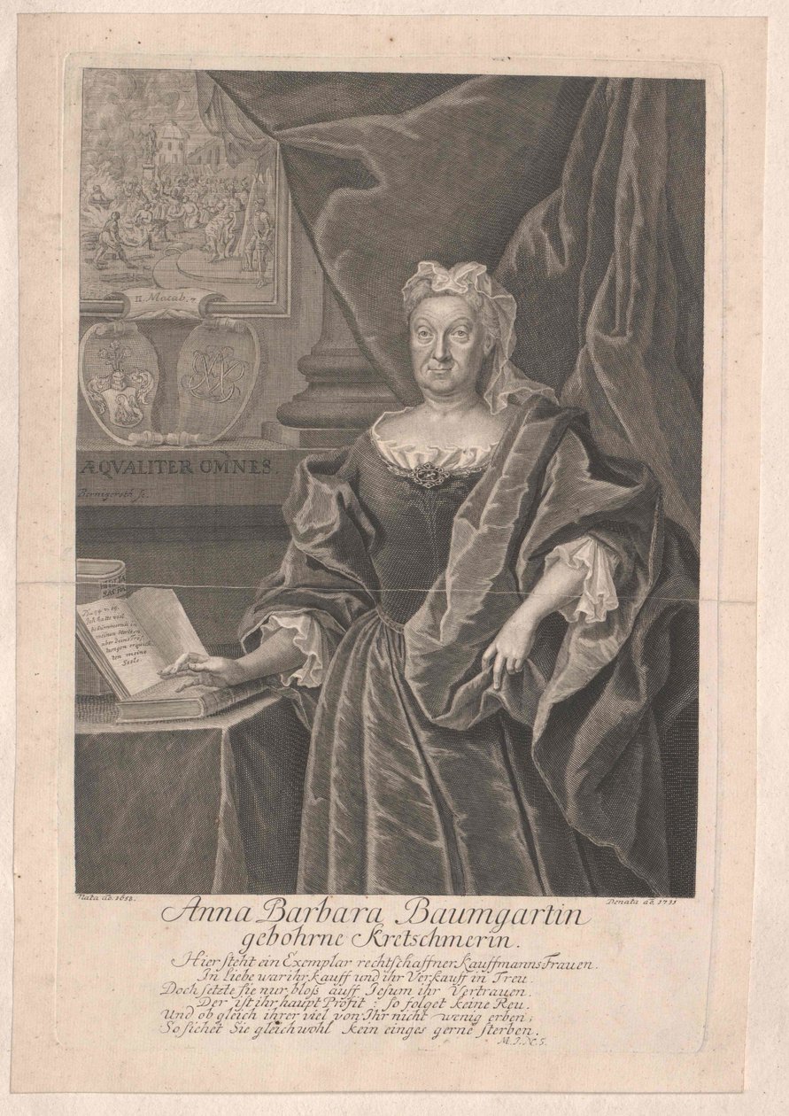 Anna Barbara Kretschmer alkotó: Artist Unknown