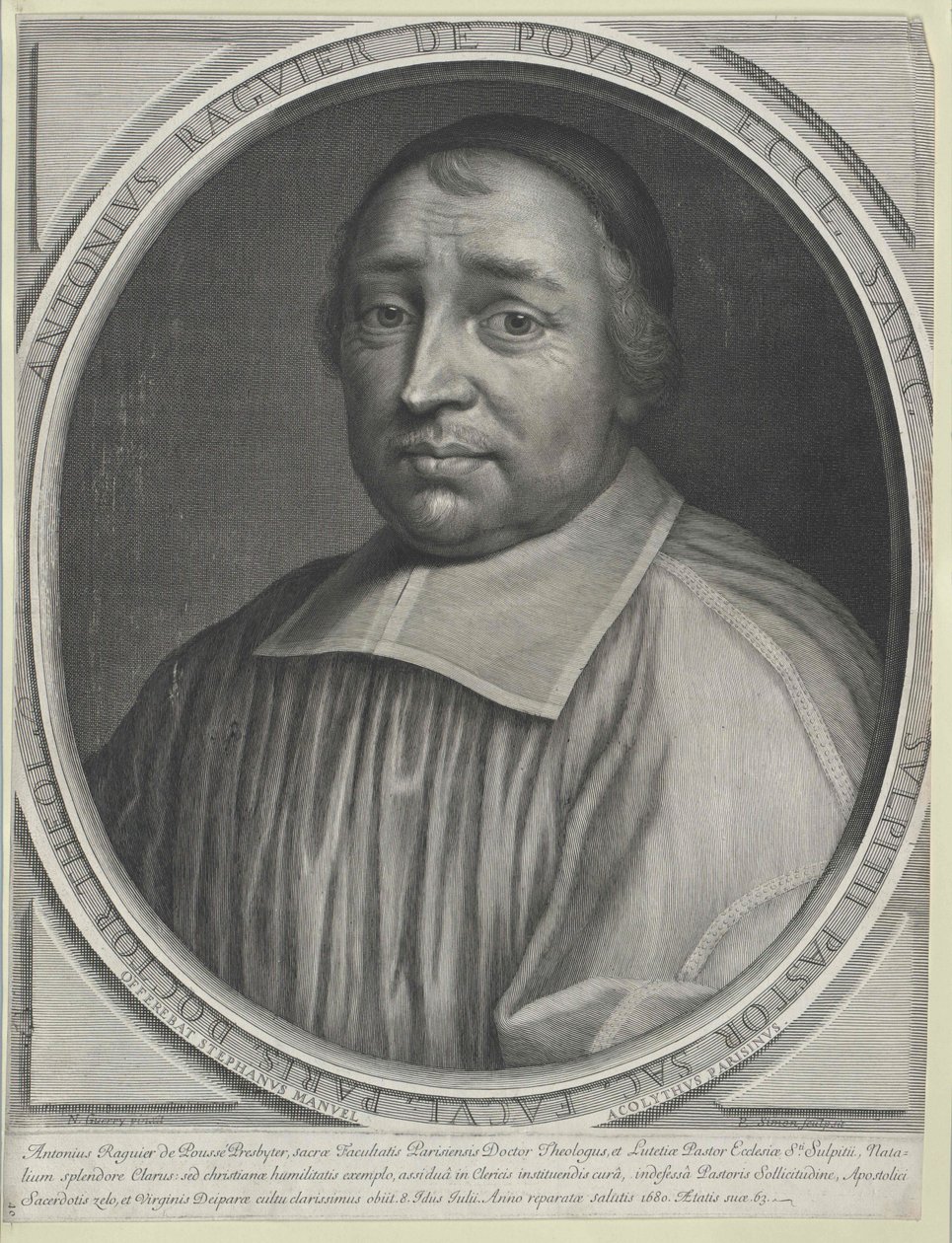 Antoine Raguier de Pouss00000000 (nyomtatás) alkotó: Artist Unknown