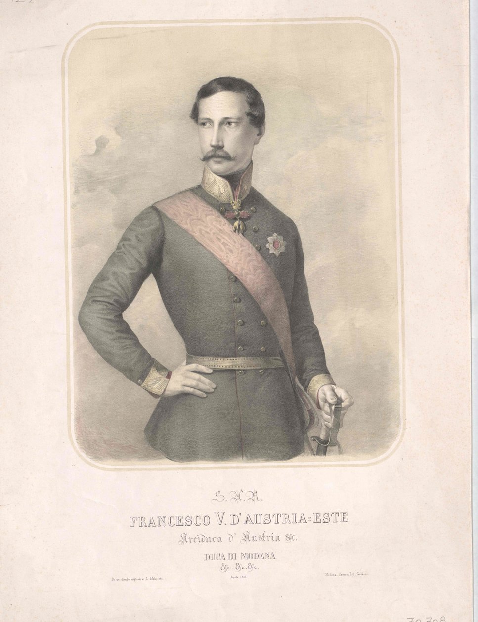 V. Ferenc osztrák főherceg - Modena hercege alkotó: Artist Unknown