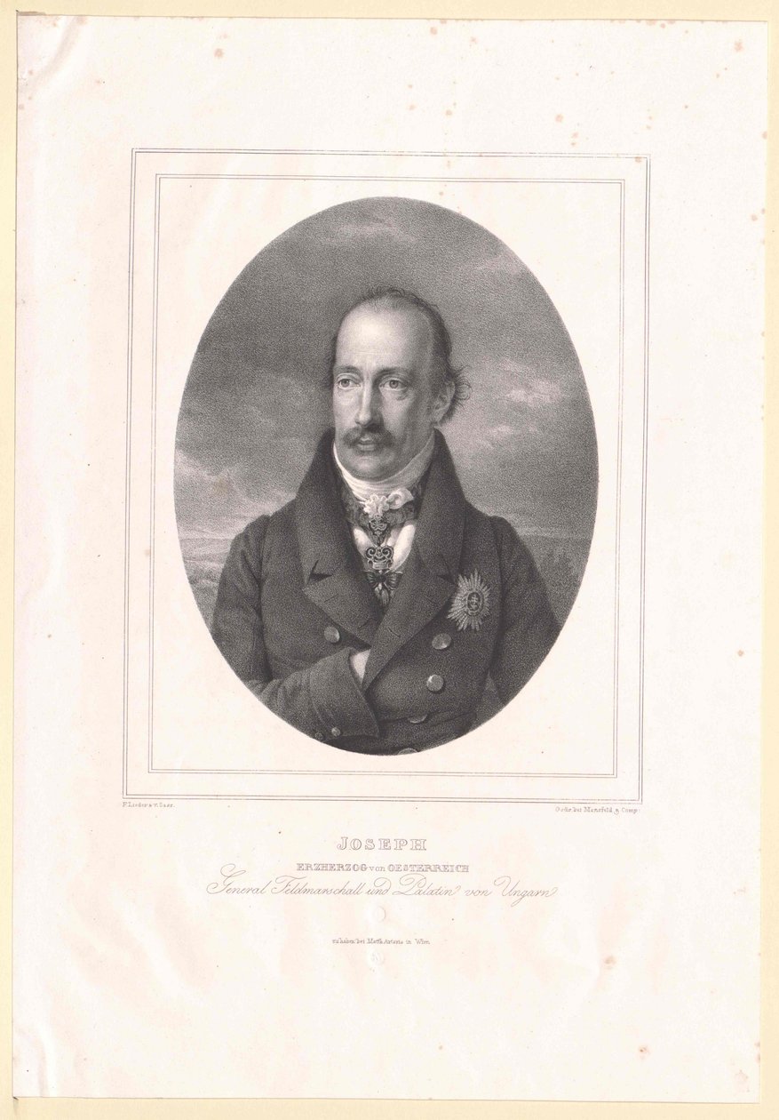 József osztrák főherceg alkotó: Artist Unknown