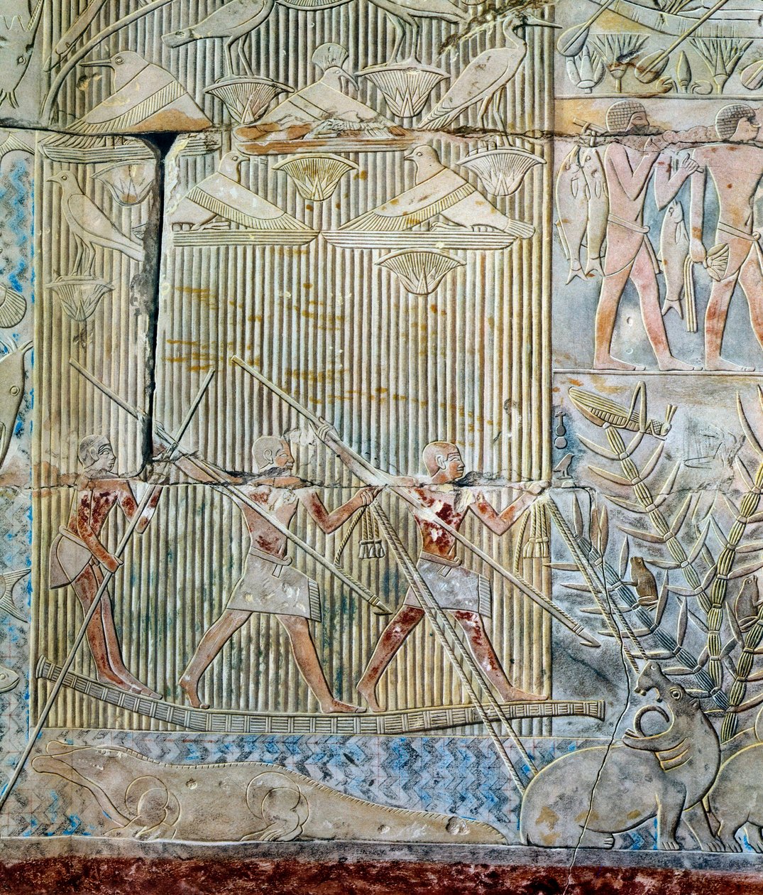 Művészet Egyiptom: vízilóvadászat, 6. dinasztia alkotó: Artist Unknown