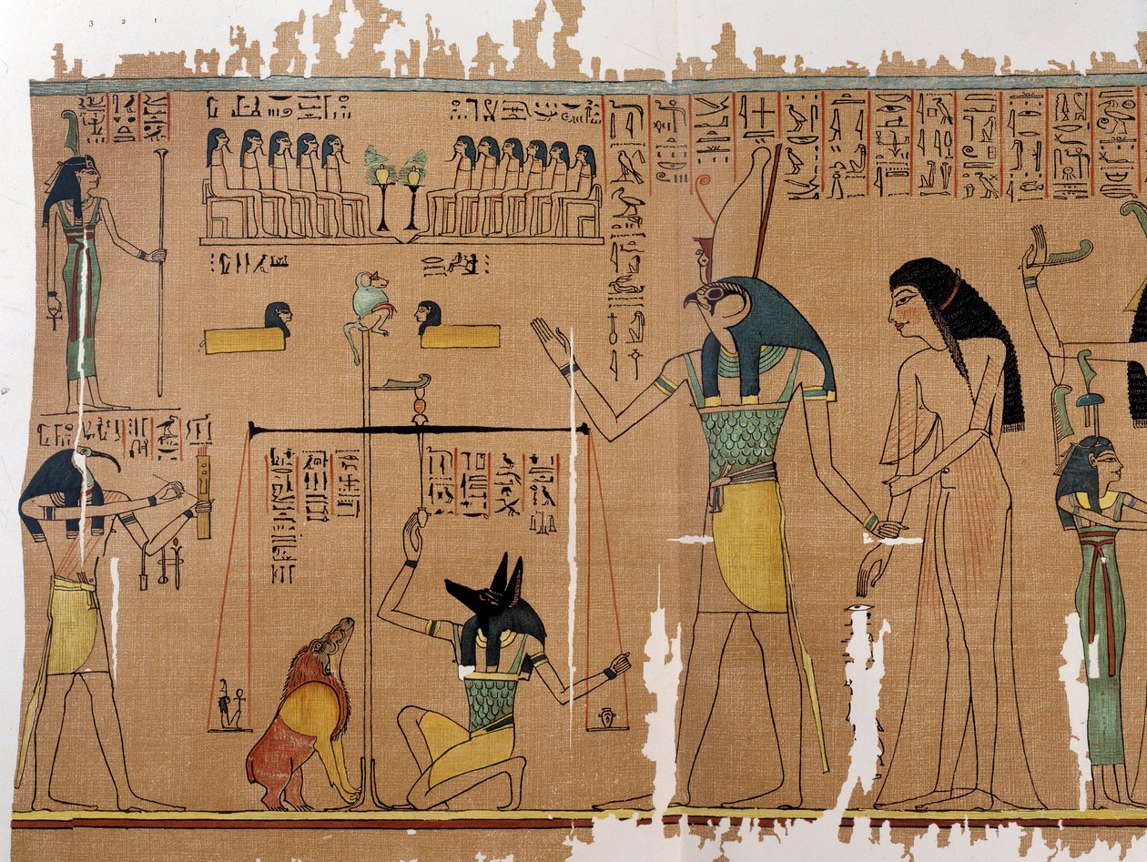 Egyiptom művészete: a lélek súlya - Anubisz és Thot istenek. Anhai Simile College alkotó: Artist Unknown
