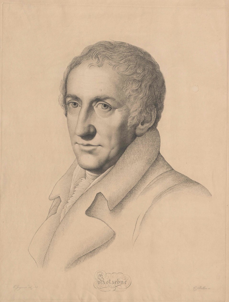 August Kotzebue (nyomtatás) alkotó: Artist Unknown