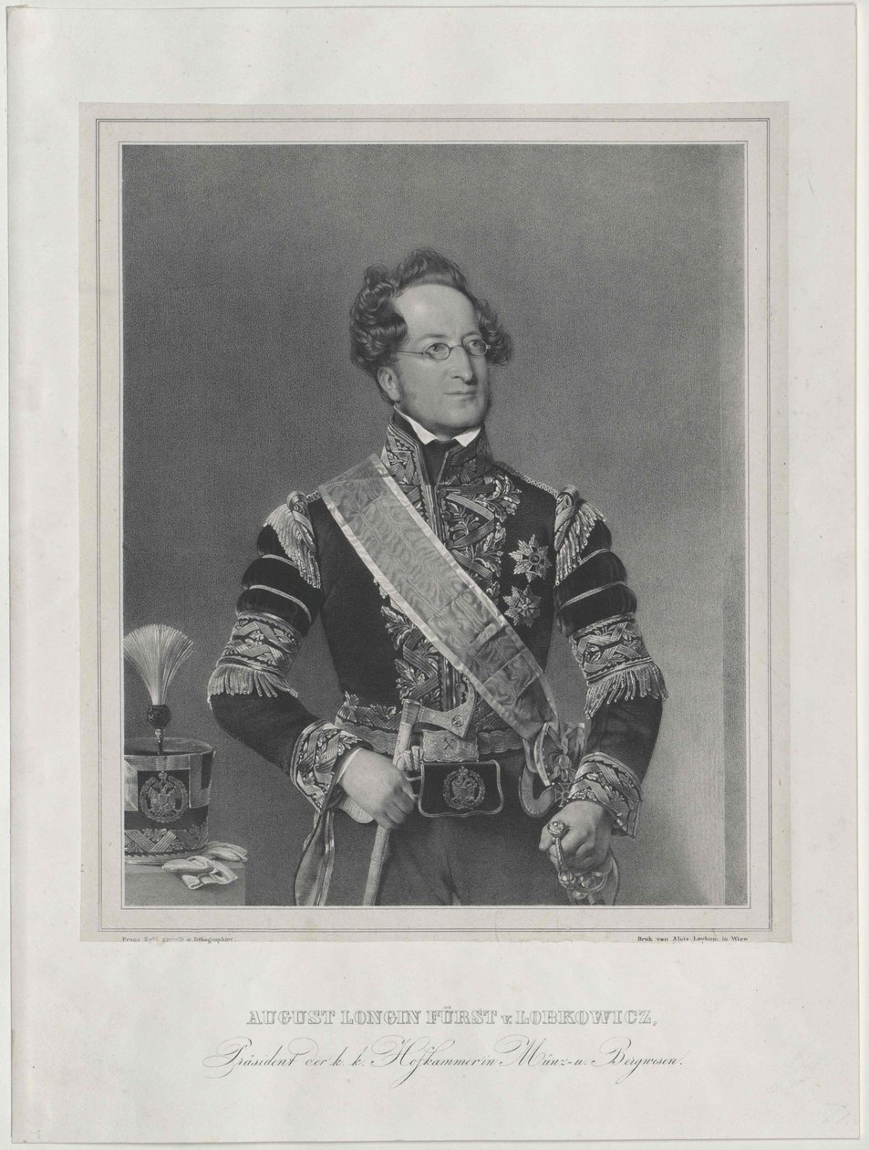 Augusztus gróf Lobkowitz alkotó: Artist Unknown