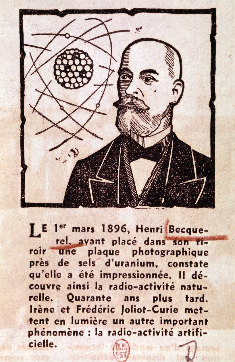 BECQUEREL Antoine Henri francia mérnök, fizikus, Nobel-díjas: Portré (rajz) alkotó: Artist Unknown