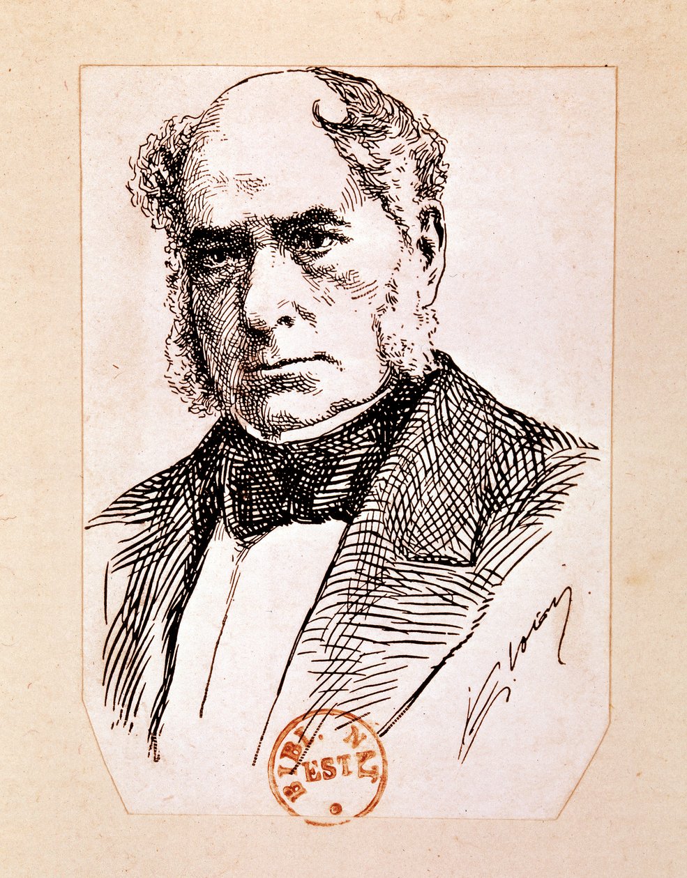BESSEMER Sir Henry, angol feltaláló és mérnök (rajz) alkotó: Artist Unknown