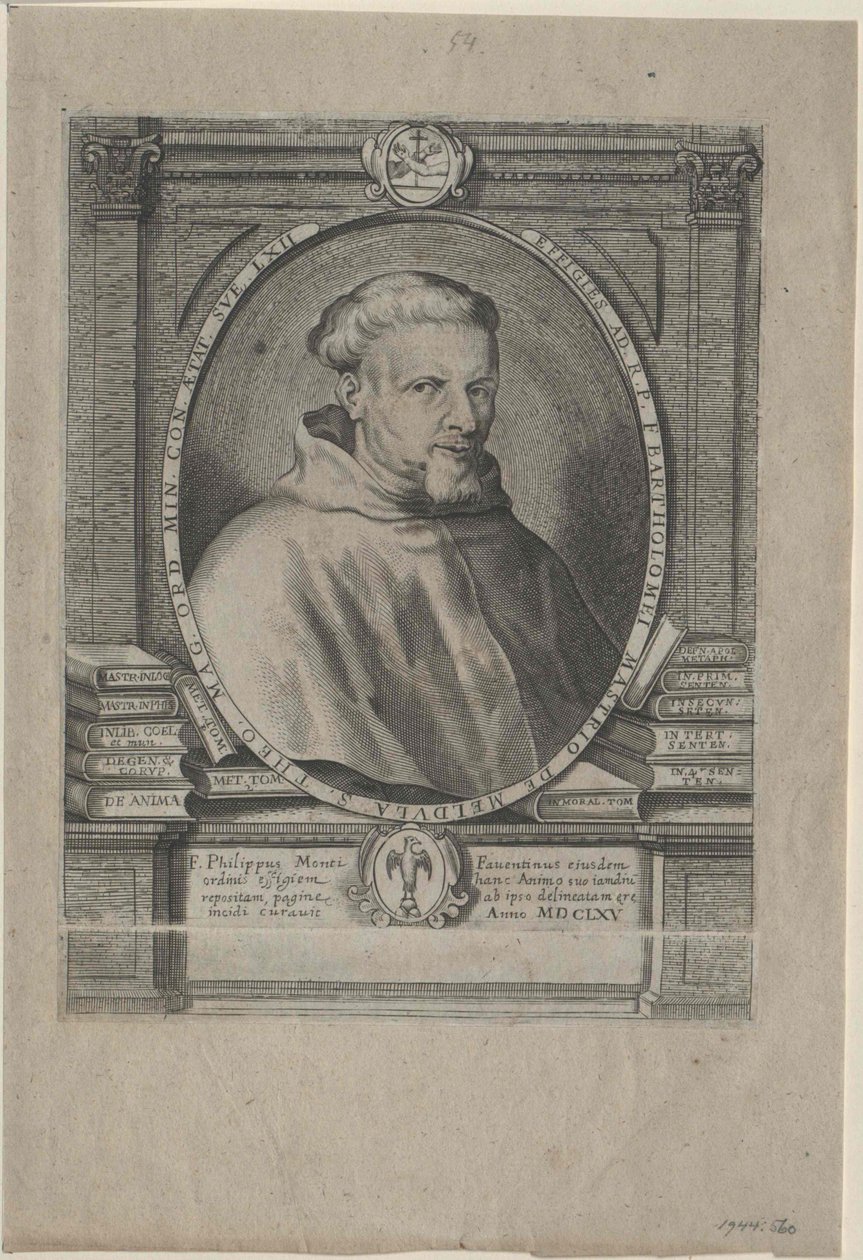 Bartholomew Mastrius de Medula (nyomtatás) alkotó: Artist Unknown