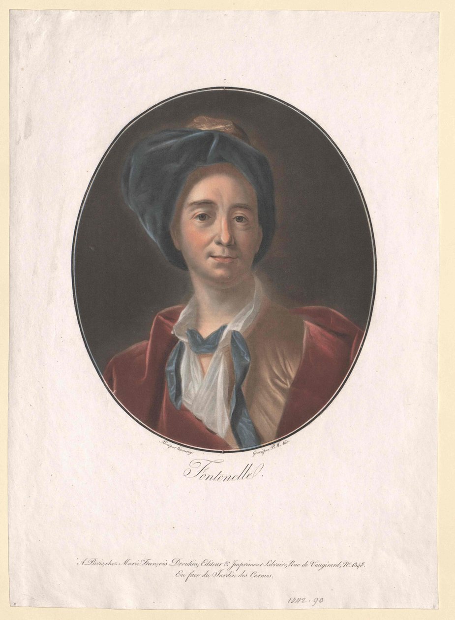 Bernard de Fontenelle (nyomtatás) alkotó: Artist Unknown
