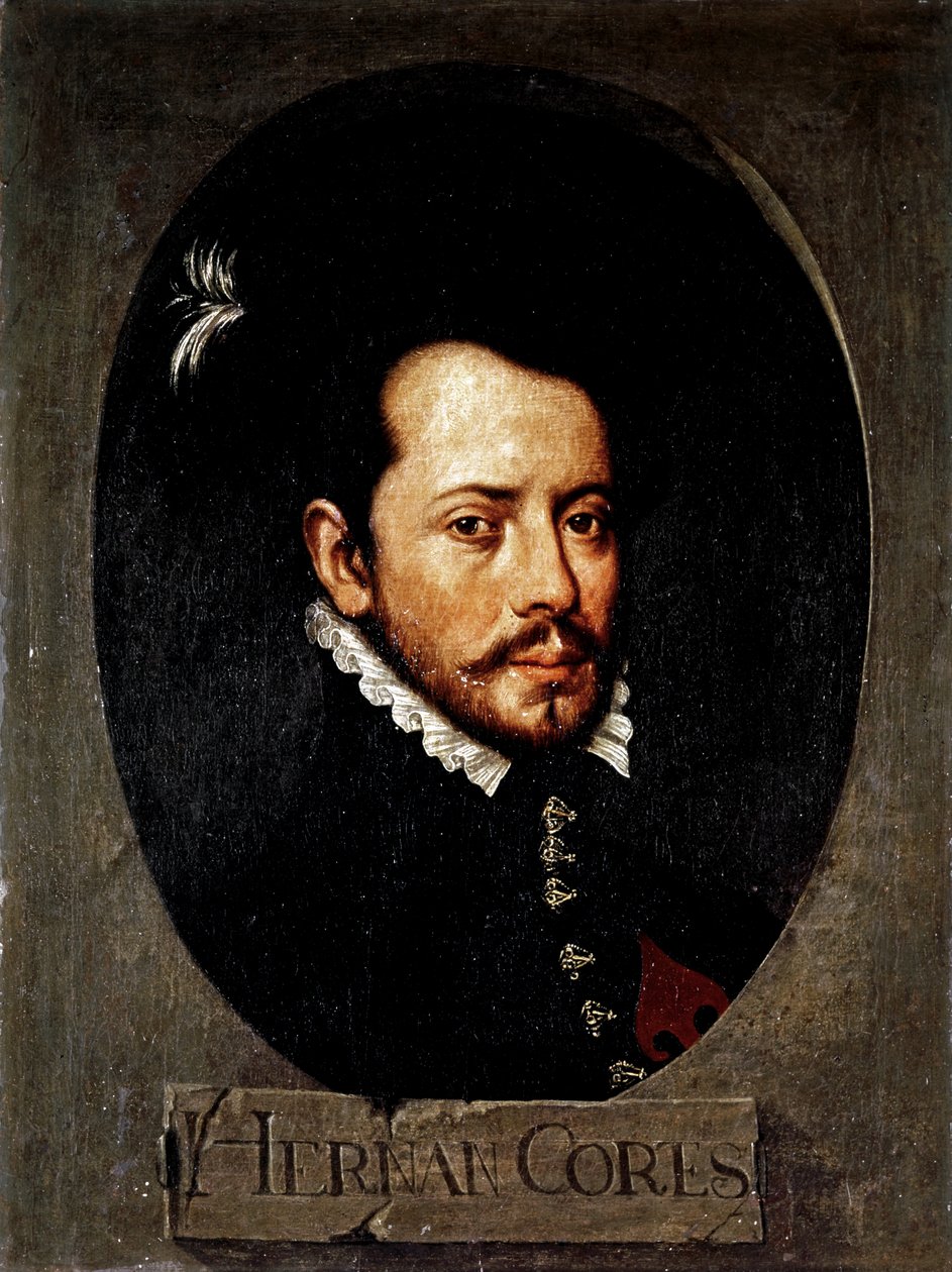 CORTES Hernan ( 1485-1547). Mexikó spanyol hódítója (olaj, vászon) alkotó: Artist Unknown