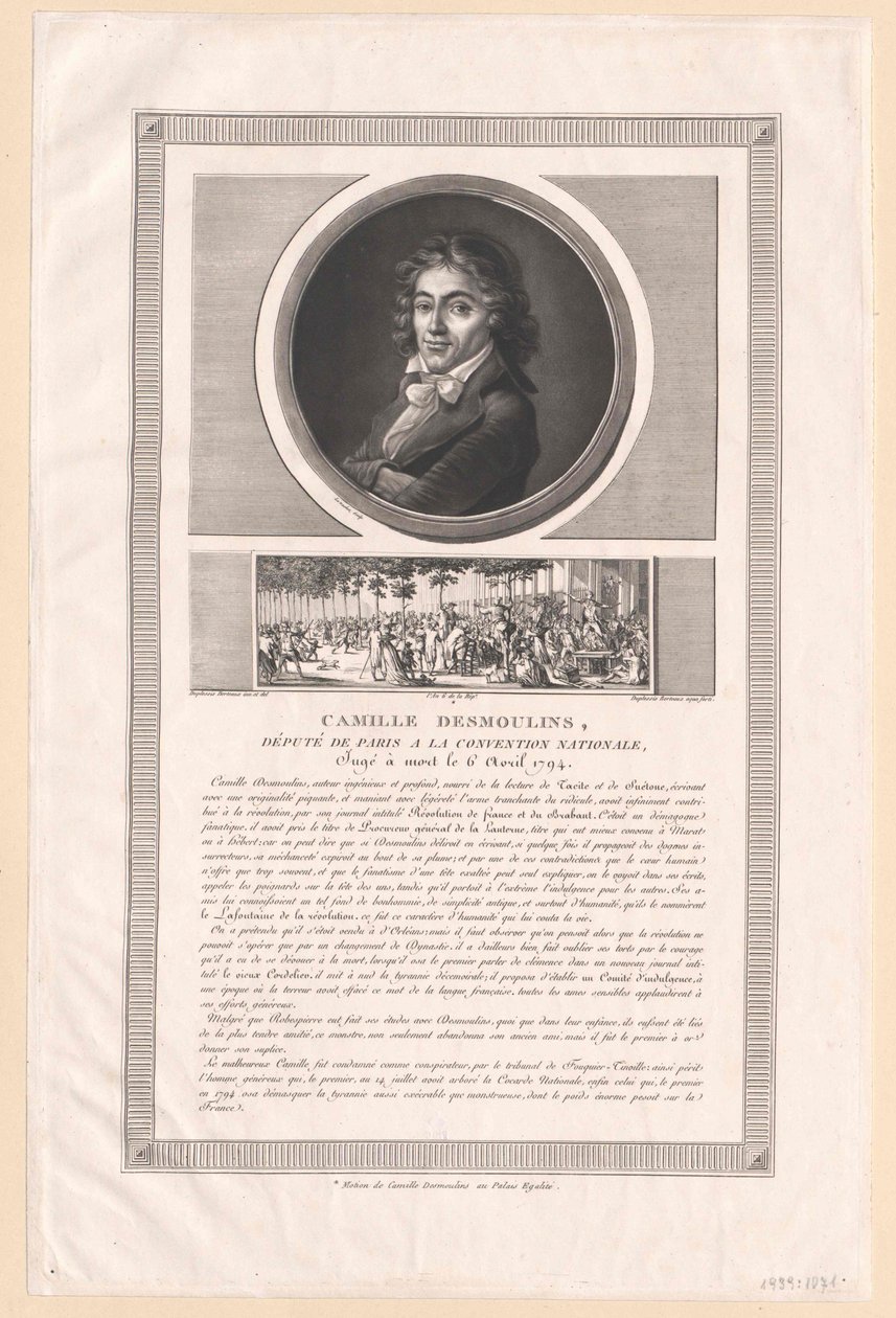 Camille Desmoulins (nyomtatás) alkotó: Artist Unknown