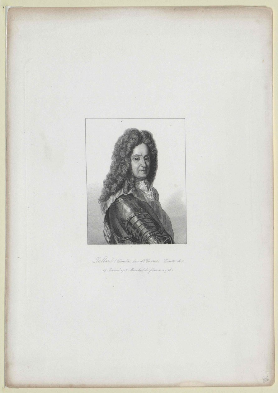 Camille de Hostun Tallart (nyomtatás) alkotó: Artist Unknown