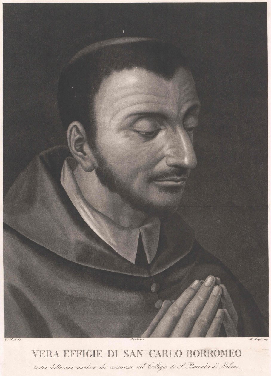 Carlo Borromeo (nyomtatás) alkotó: Artist Unknown