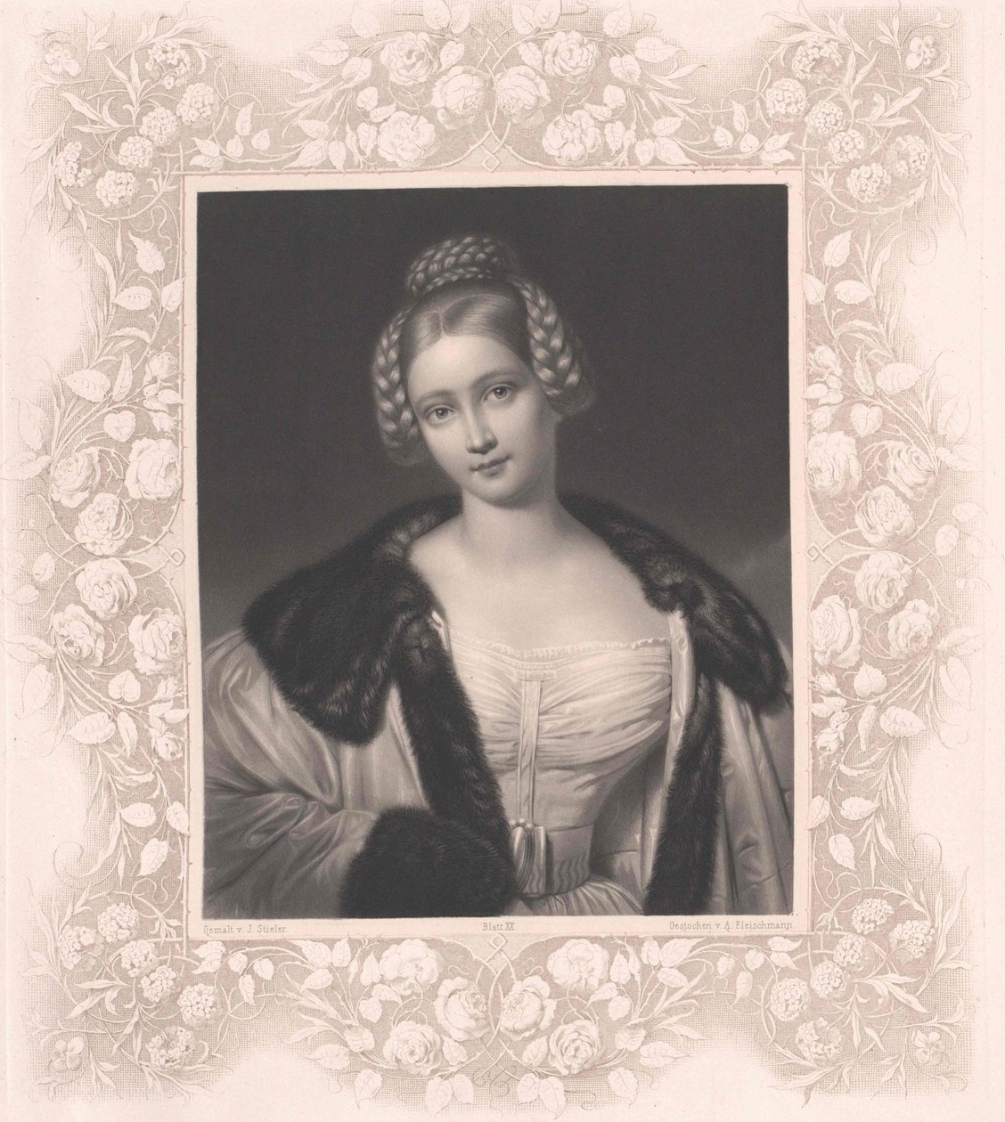Caroline von Spiering bárónő (nyomtatás) alkotó: Artist Unknown