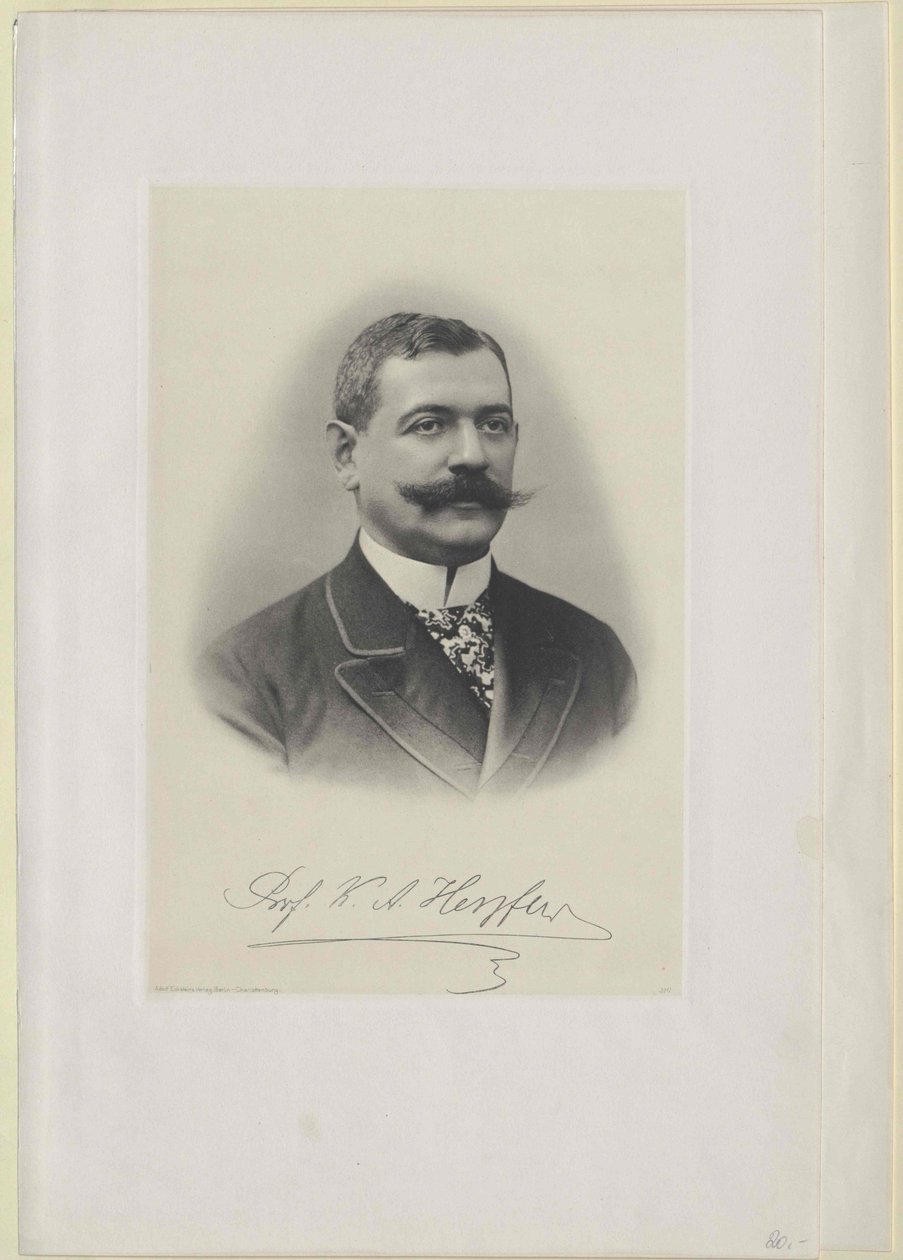 Charles August Herzfeld (nyomtatás) alkotó: Artist Unknown