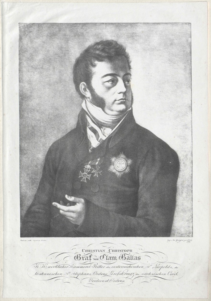 Christian Christoph gróf Clam-Gallas alkotó: Artist Unknown