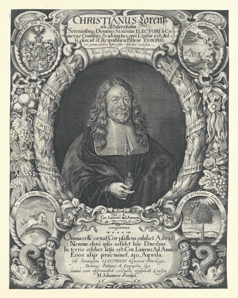 Christian Lorenz Adlershelm (nyomtatás) alkotó: Artist Unknown