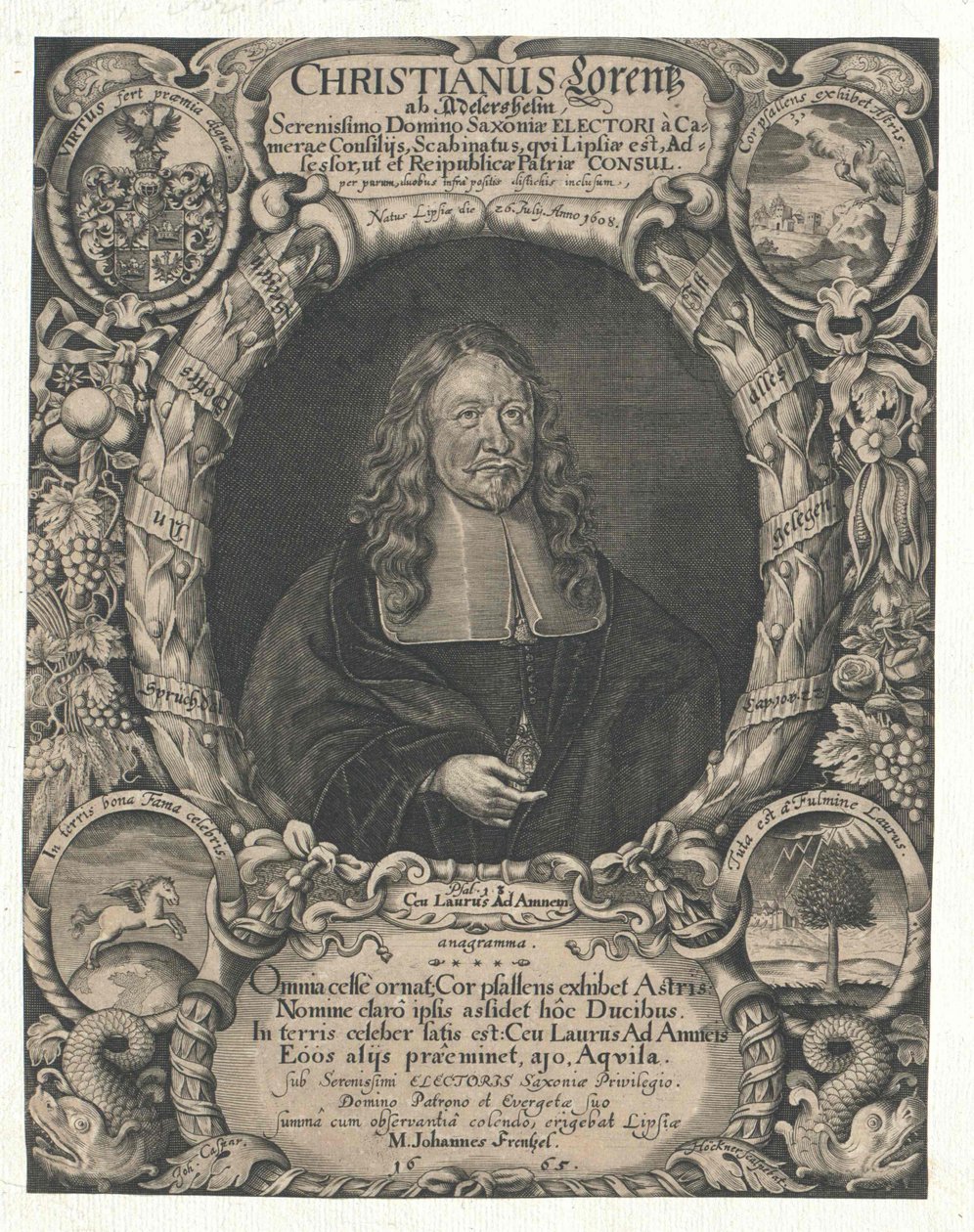 Christian Lorenz Adlershelm (nyomtatás) alkotó: Artist Unknown