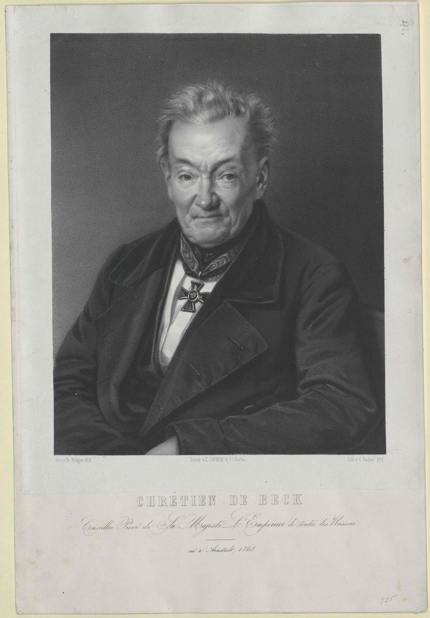 Christian von Beck alkotó: Artist Unknown