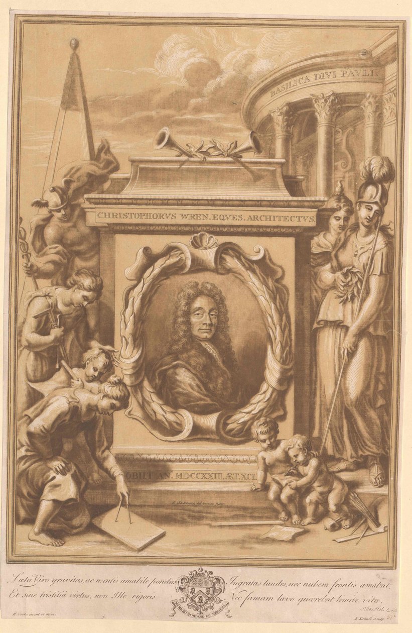 Christopher Wren (nyomtatás) alkotó: Artist Unknown
