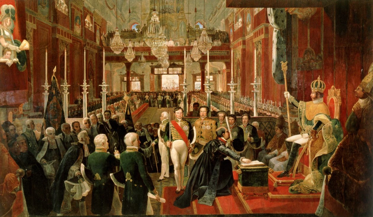 I. Pedro brazil császár koronázása (nyomtatás) alkotó: Artist Unknown