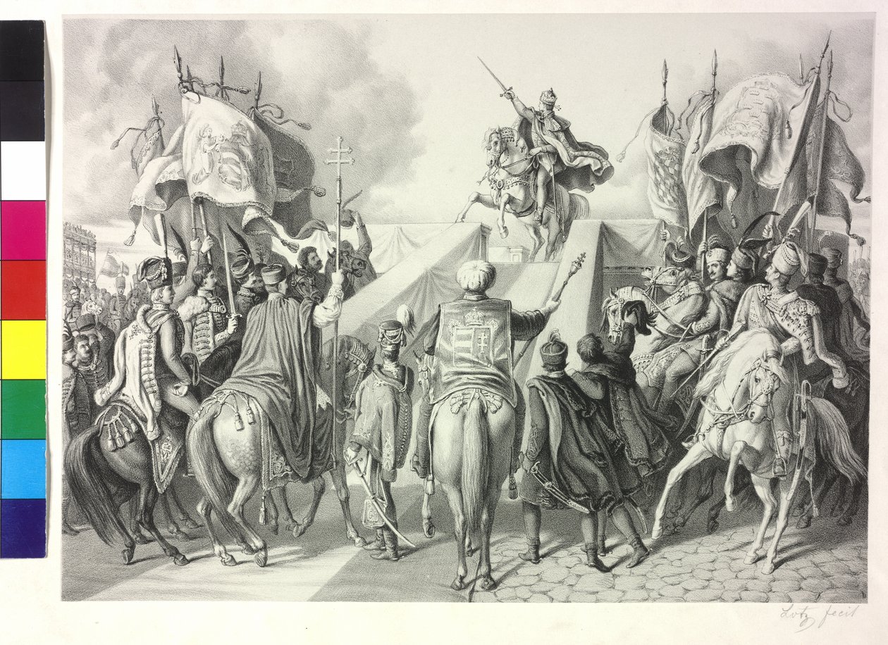 I. Ferdinánd osztrák király magyar királlyá koronázása Pozsonyban 28-án. szeptember 1830. alkotó: Artist Unknown
