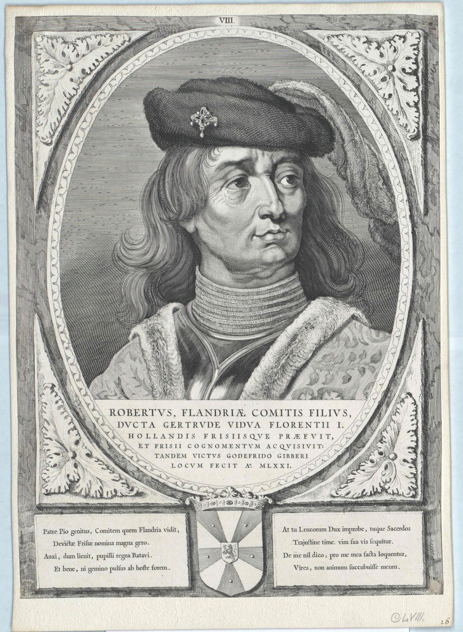 Flandria grófja I. Róbert a frízekből alkotó: Artist Unknown