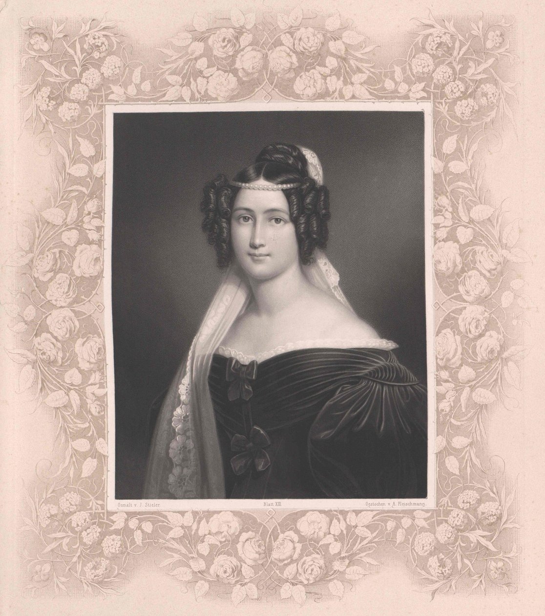 Crescentia Bourgin (nyomtatás) alkotó: Artist Unknown