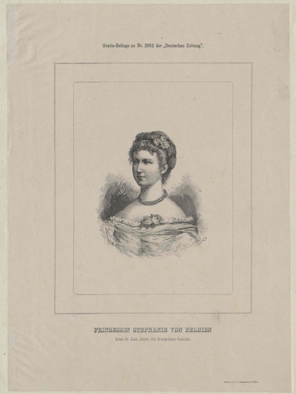 Stephanie osztrák koronahercegnő (nyomtatás) alkotó: Artist Unknown
