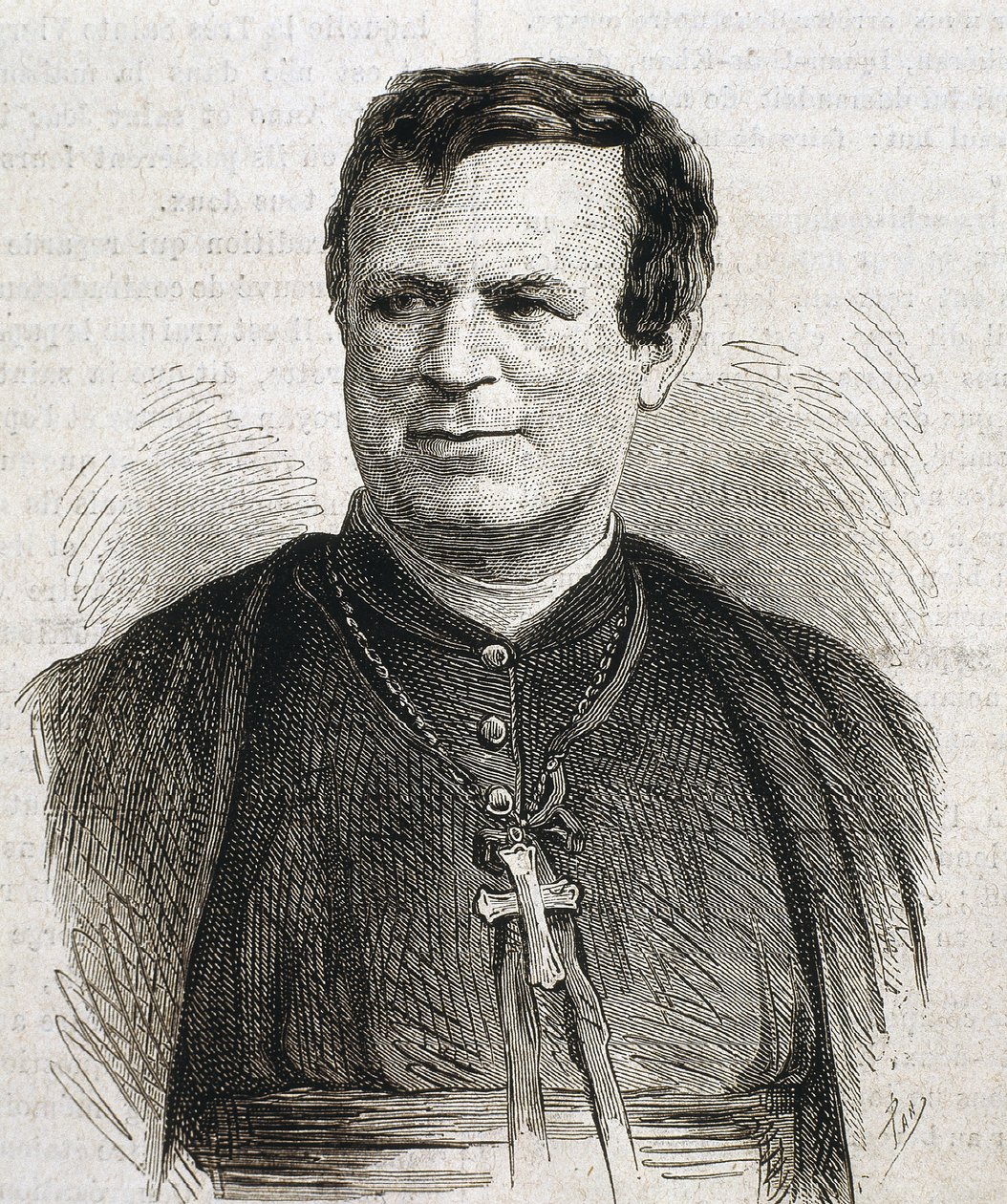 DUBUIS, Claude Marie (1817-1895). A római katolikus egyház angol származású prelátusa. Galveston püspöke volt 1862 és 1892 között. Metszet. SPANYOLORSZÁG. KATALÓNIA. Barcelona. Barcelonai Egyetemi Könyvtár alkotó: Artist Unknown