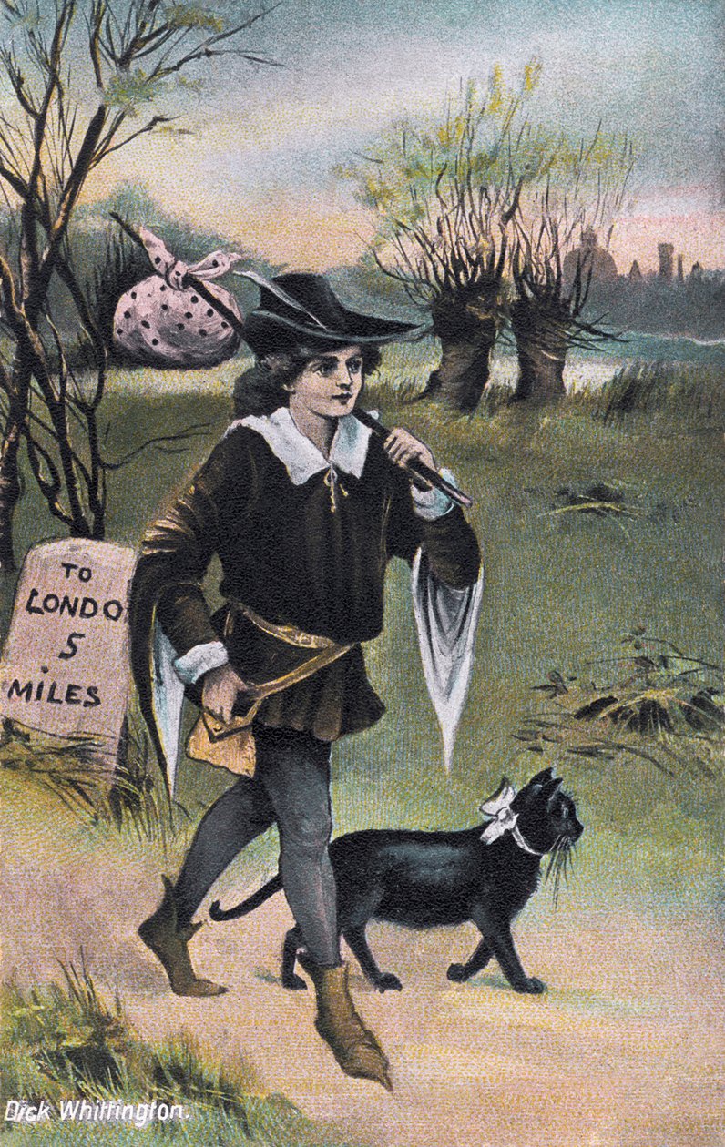 Dick Whittington útban London felé (nyomtatás) alkotó: Artist Unknown
