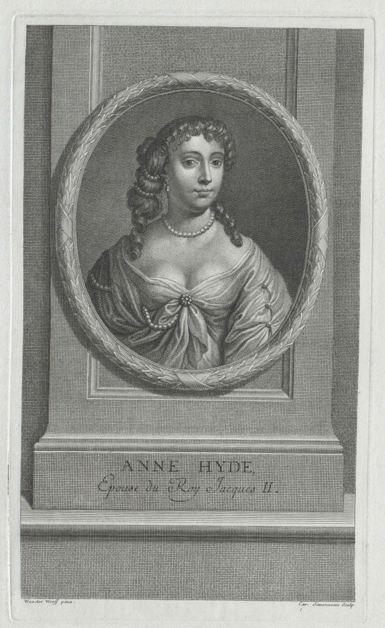 Anne Hyde, York hercegnője (nyomtatás) alkotó: Artist Unknown