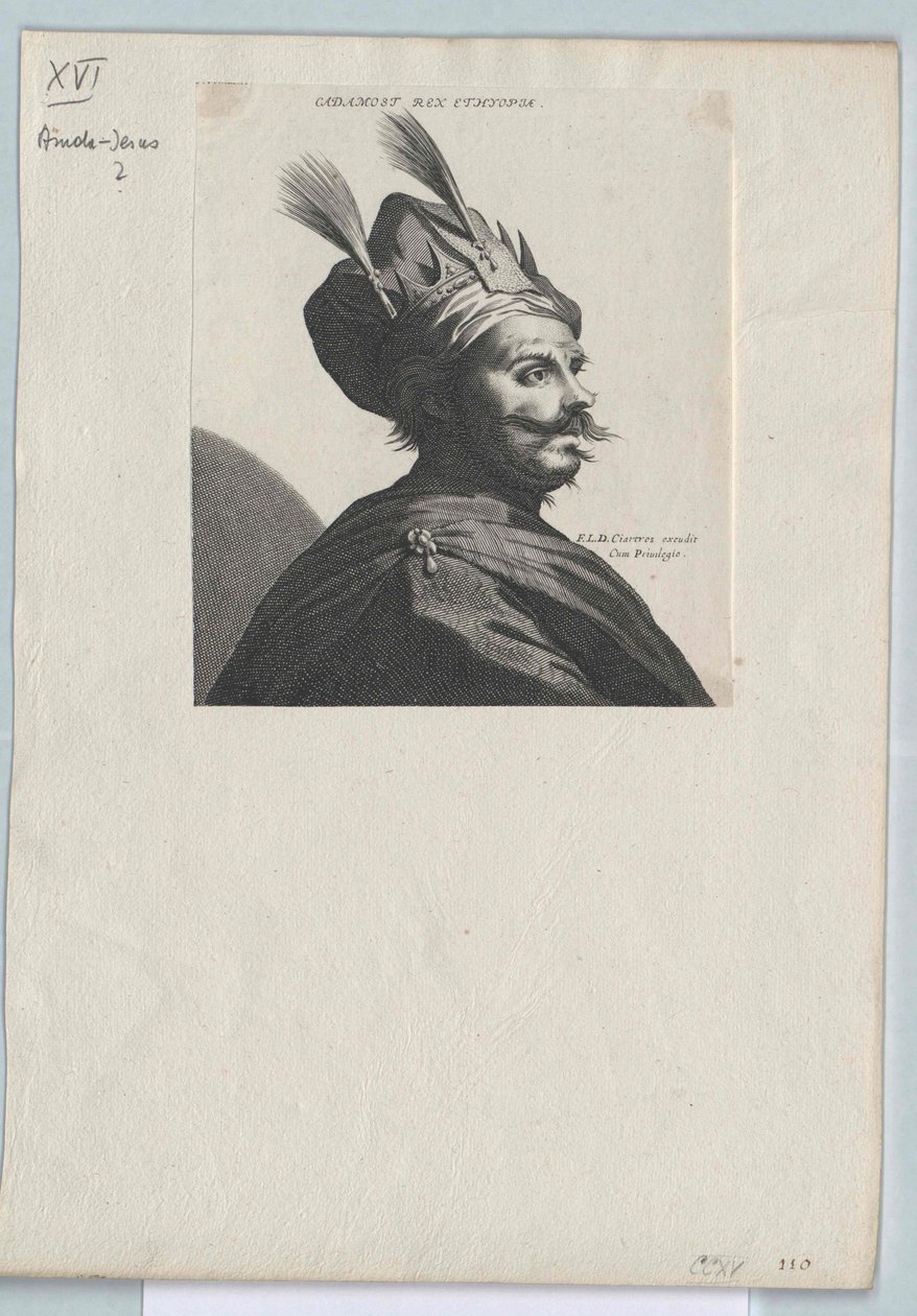 Amda-Jesus, Abesszínia császára (nyomtatás) alkotó: Artist Unknown