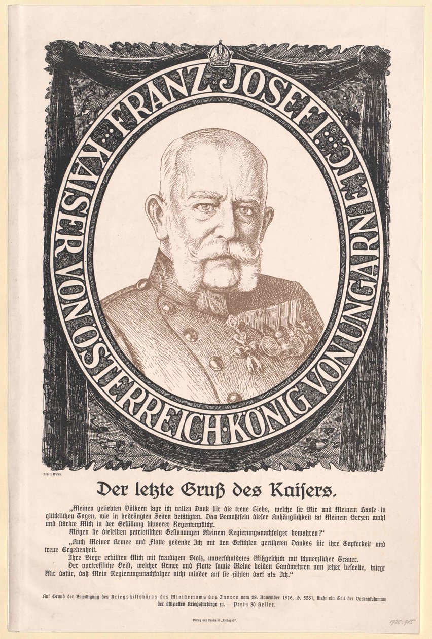 I. Ferenc József osztrák császár alkotó: Artist Unknown