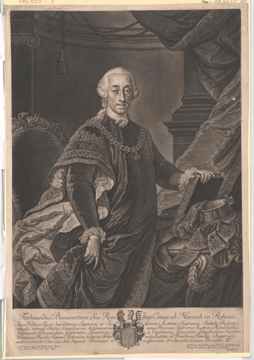 Ferdinand Bonaventure gróf von Harrach alkotó: Artist Unknown