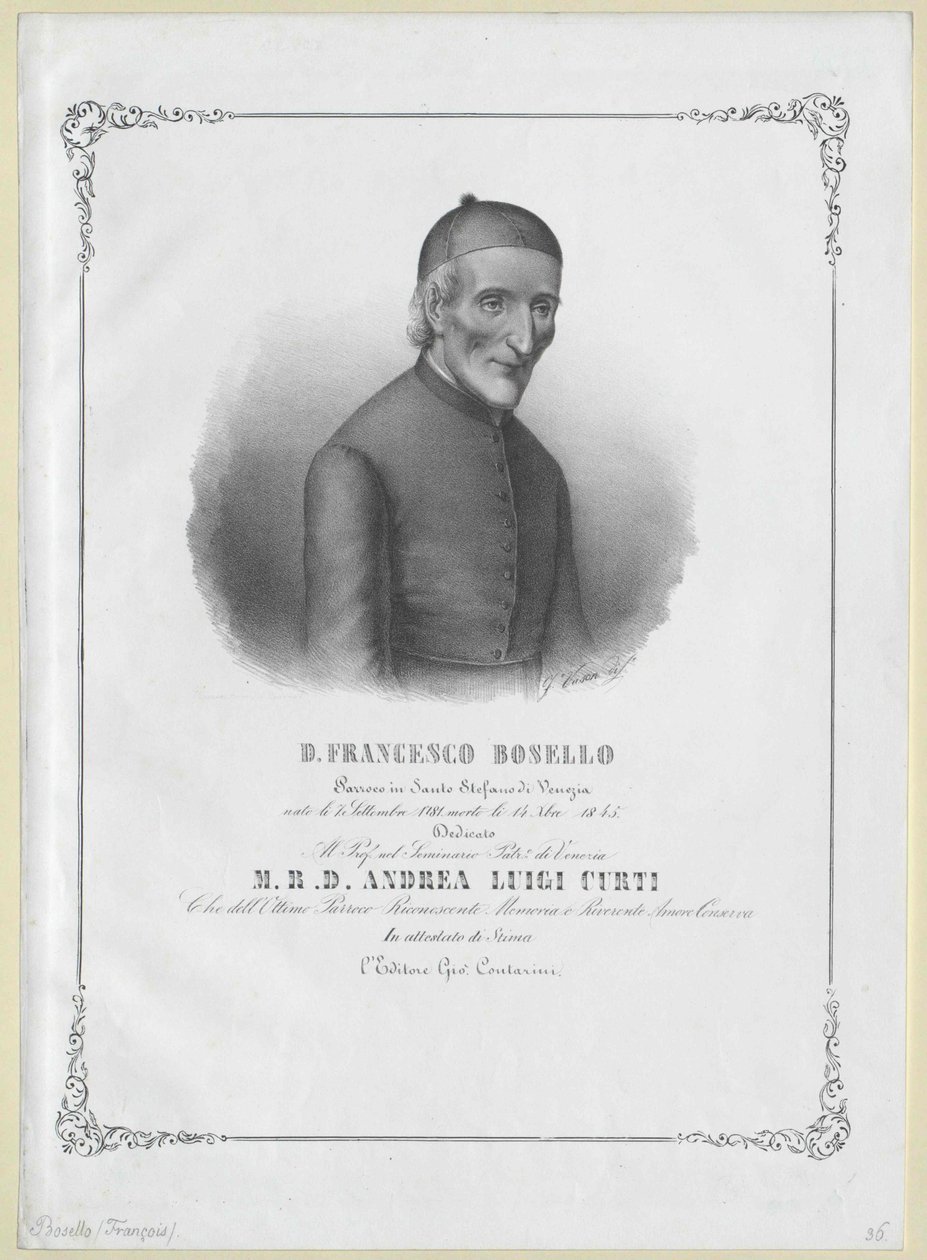 Francesco Bosello (nyomtatás) alkotó: Artist Unknown
