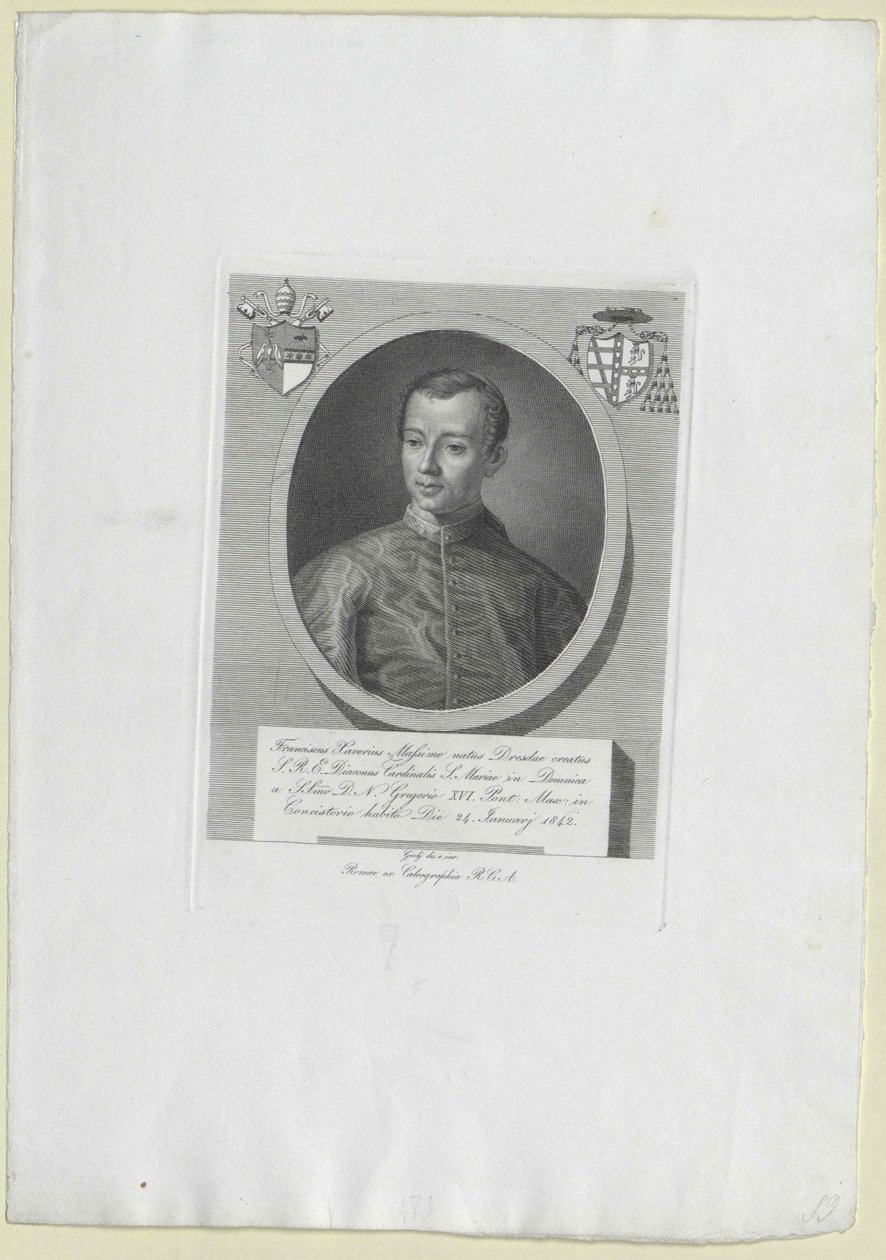 Francis Xavier Prince Maximus (nyomtatás) alkotó: Artist Unknown