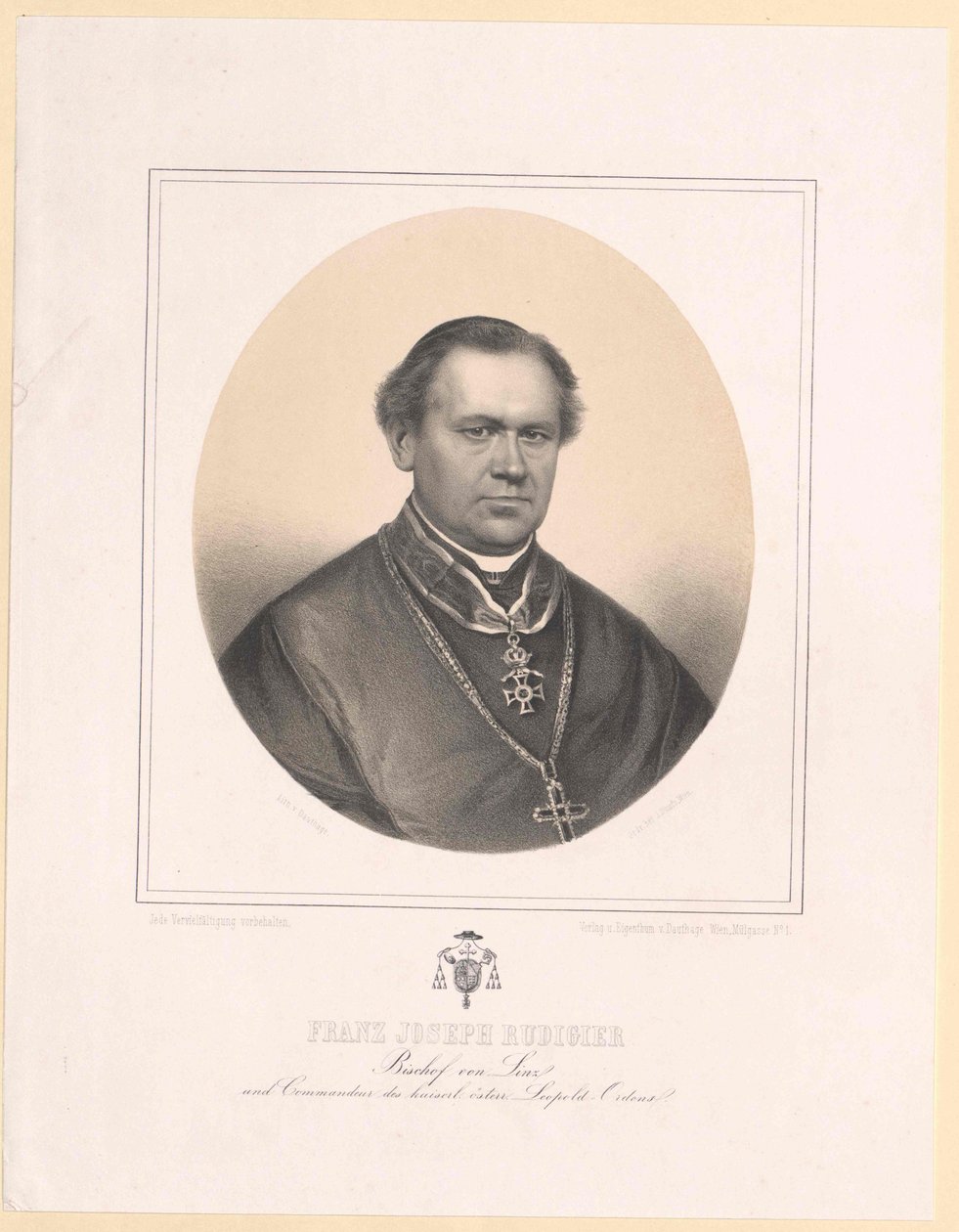 Francis Joseph Rudigier alkotó: Artist Unknown