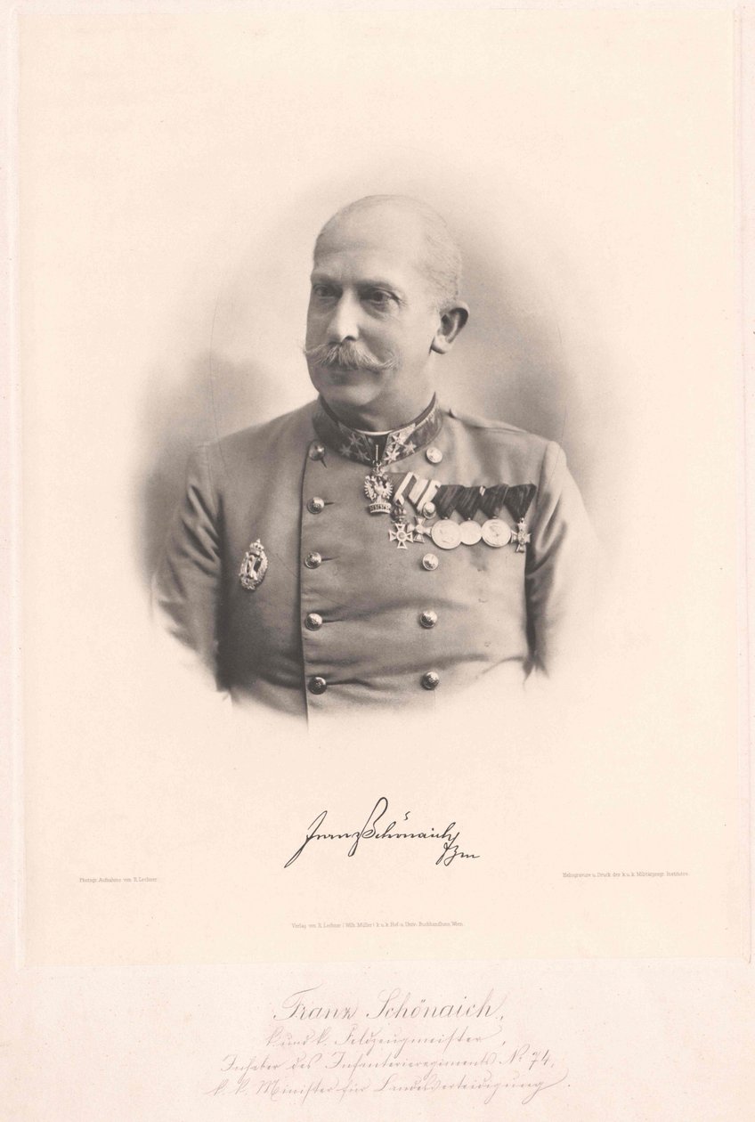 Franz Baron Schoenaich (nyomtatás) alkotó: Artist Unknown