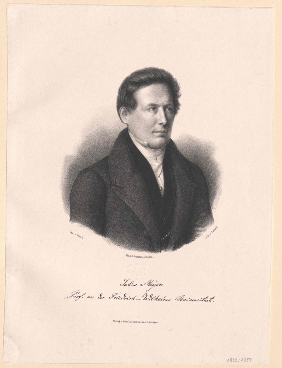 Franz Julius Ferdinand Meyen (nyomtatás) alkotó: Artist Unknown