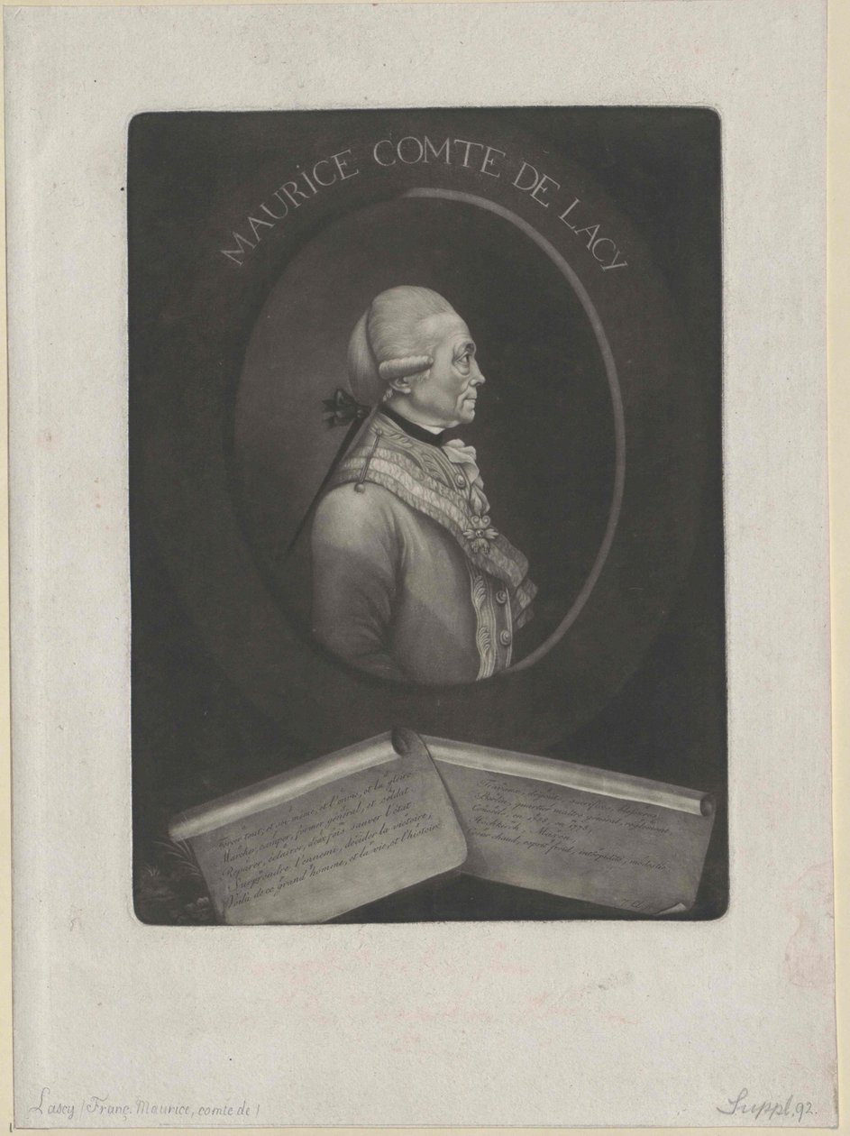 Franz Moritz gróf Lacy (nyomtatás) alkotó: Artist Unknown