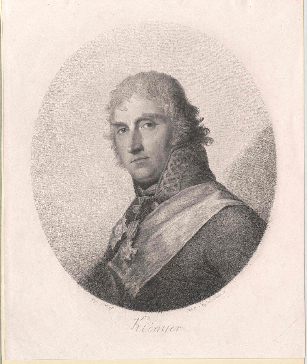 Frederic Maximilian von Klinger (nyomtatás) alkotó: Artist Unknown