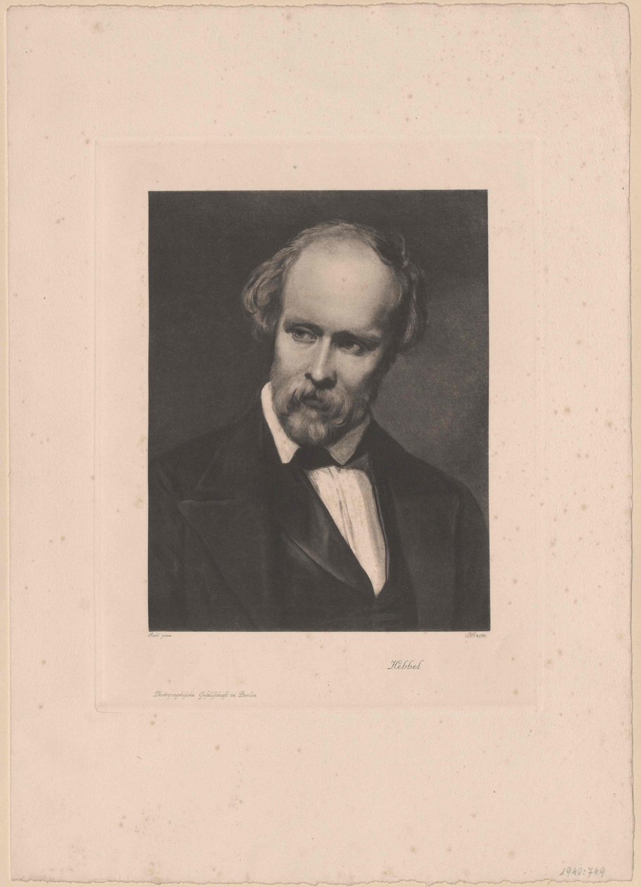 Friedrich Hebbel (nyomtatás) alkotó: Artist Unknown