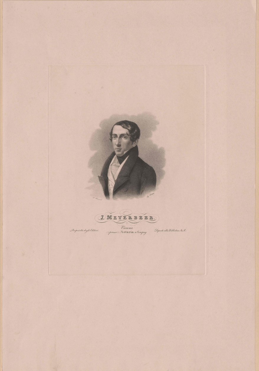 Giacomo Meyerbeer (nyomtatás) alkotó: Artist Unknown