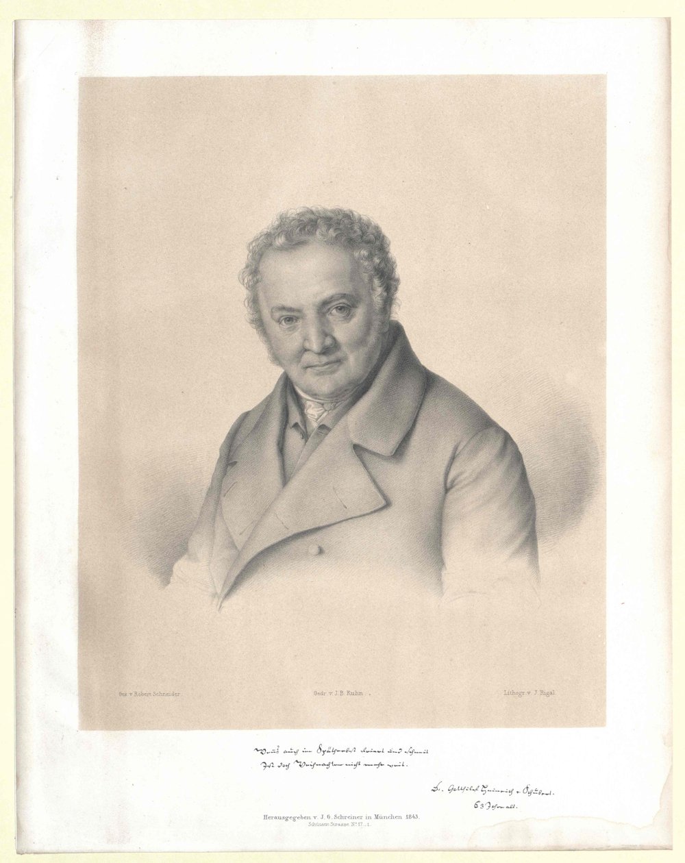 Gotthilf Heinrich von Schubert (nyomtatás) alkotó: Artist Unknown