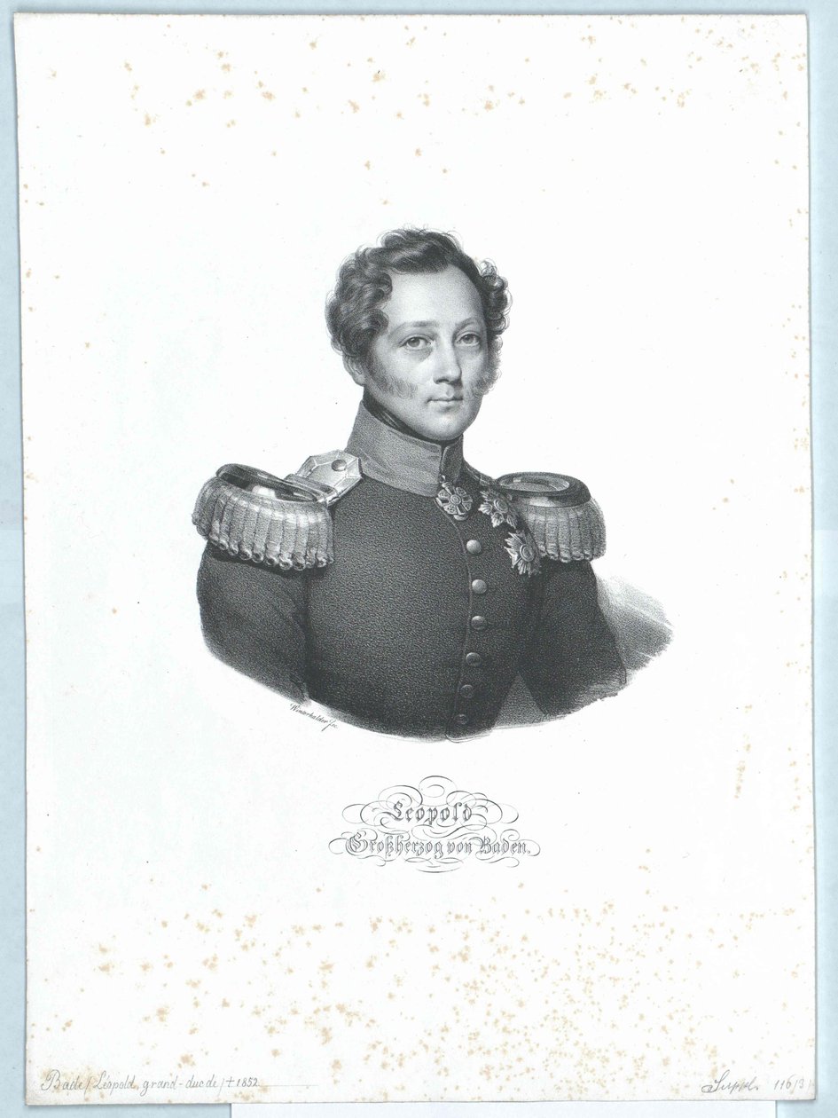 Leopold badeni nagyherceg (nyomtatás) alkotó: Artist Unknown