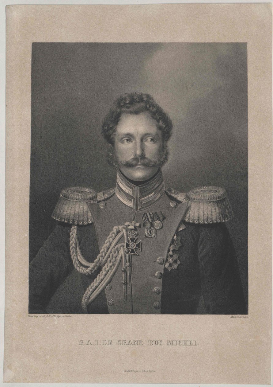Mihály orosz nagyherceg (nyomtatás) alkotó: Artist Unknown